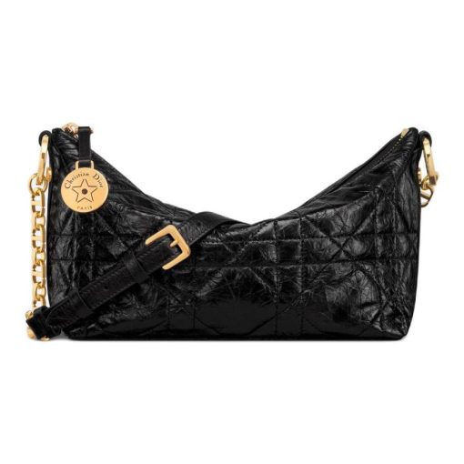 디올스타 호보 백 체인 블랙 크링클 S3202UNIO-M900 #28.5*10*14.5cm