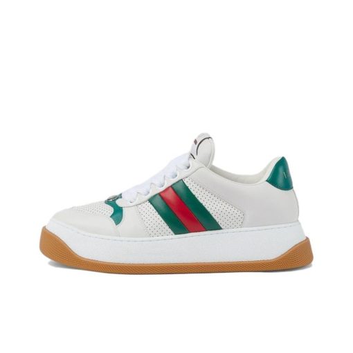 구찌 스크리너 스니커즈 웹 화이트 레더 771457 AAC0S 9063