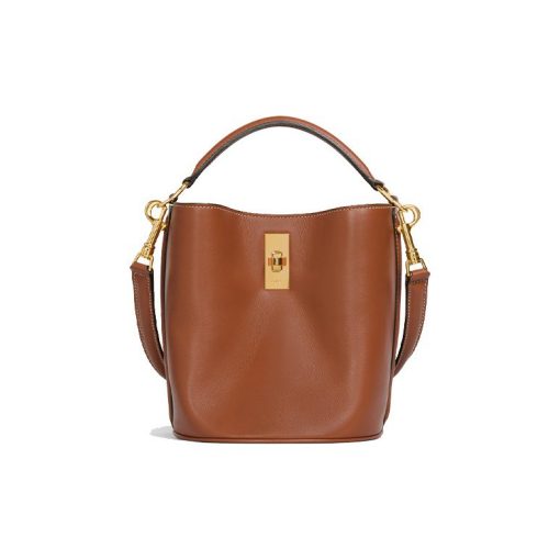 셀린느 스무스 카프스킨 틴 버킷 16 탄 197573CR4-04LU #16*16*18cm