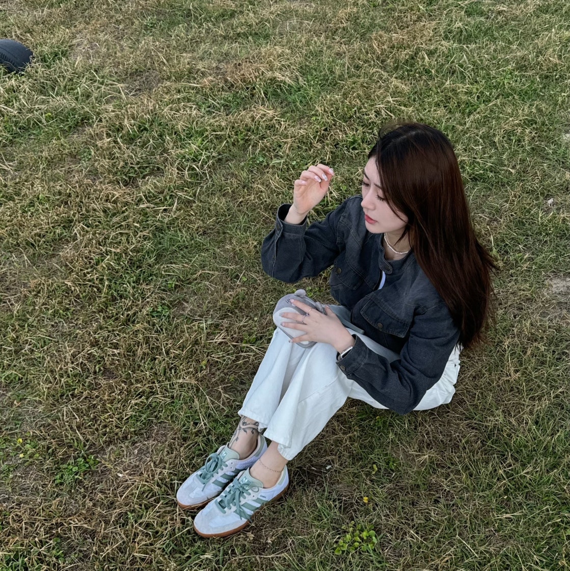 아디다스 삼바 OG 클라우드 화이트 실버 그린 ID0492 photo review