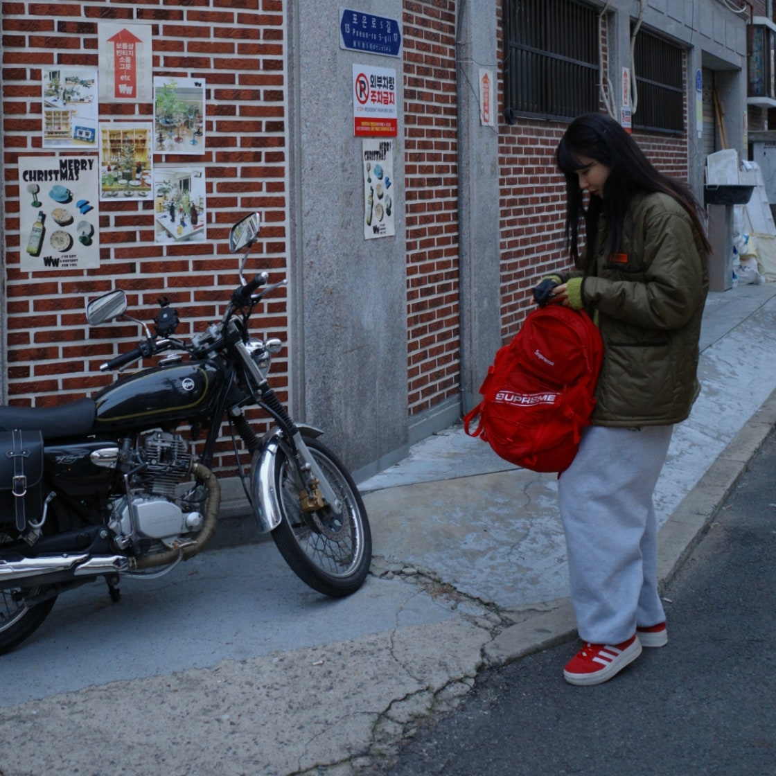 아디다스 가젤 볼드 레드 화이트 ID6990 photo review