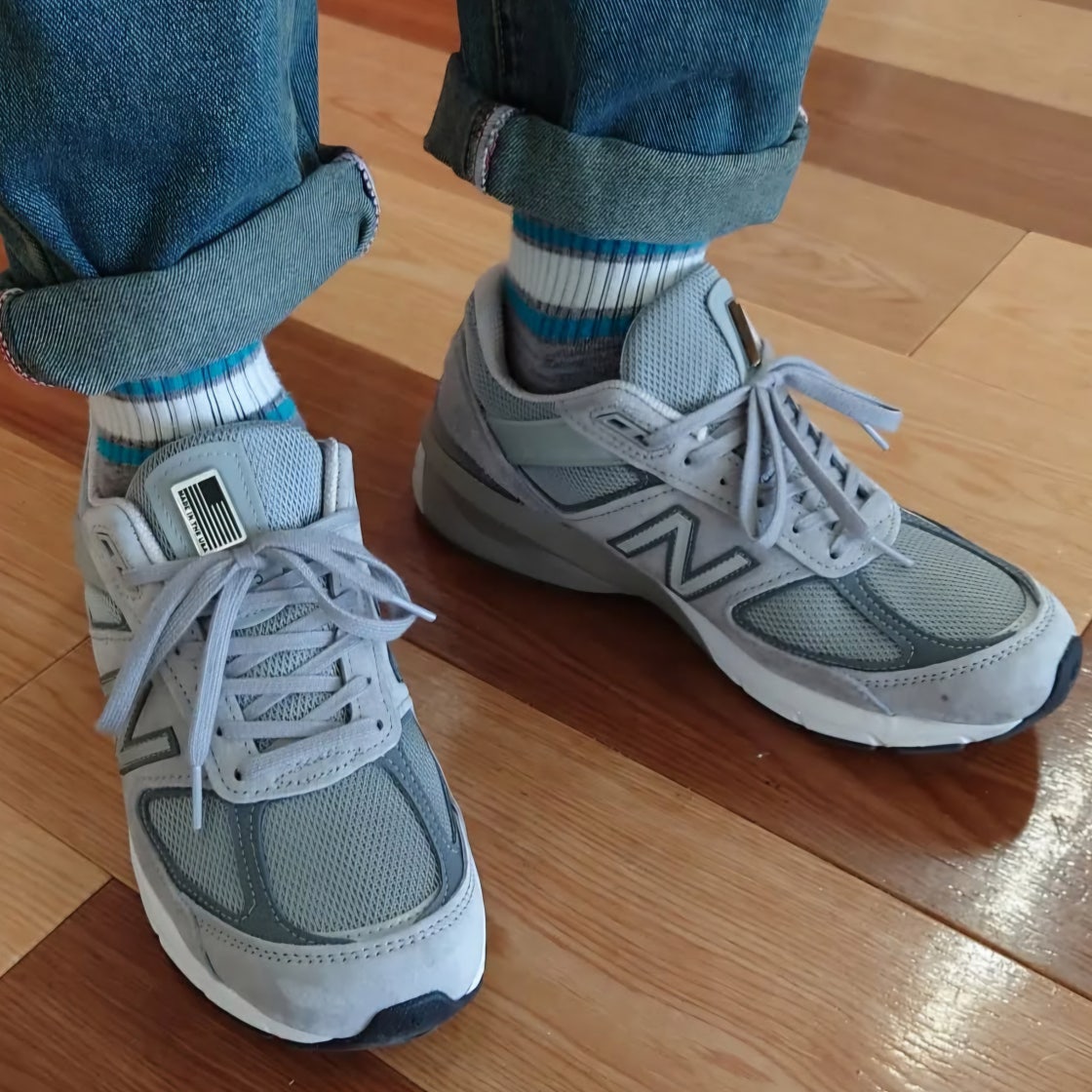 뉴발란스 990v5 메이드 인 USA 그레이 - 6E XX와이드 M990GL5 photo review