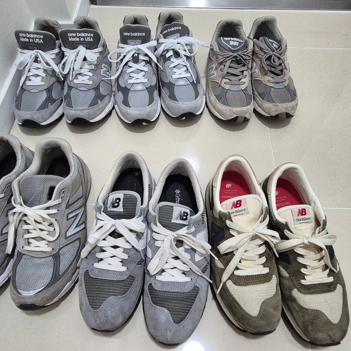 뉴발란스 990v5 메이드 인 USA 그레이 - 6E XX와이드 M990GL5 photo review